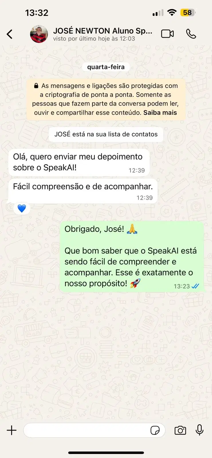Depoimento aluno 2
