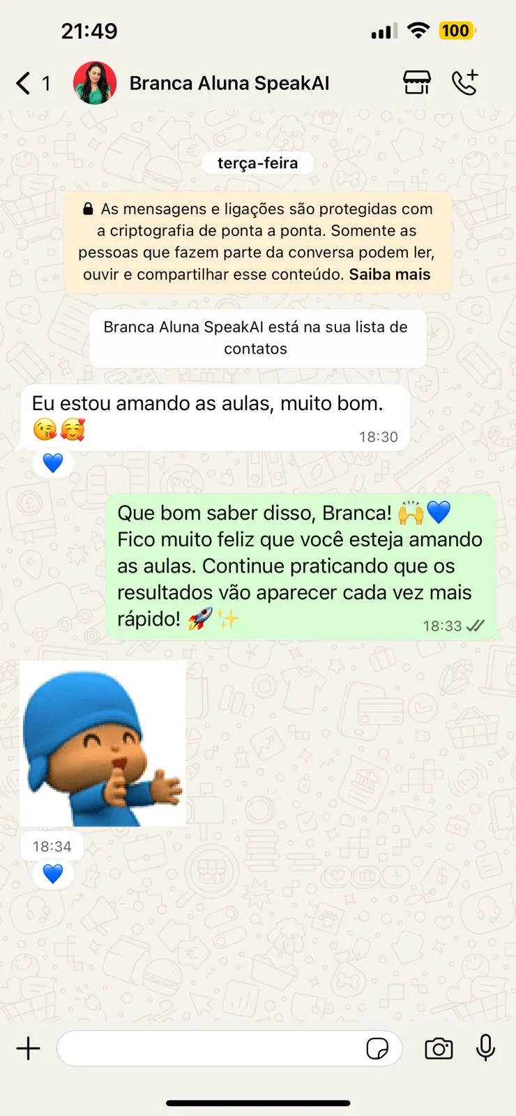 Depoimento aluno 3