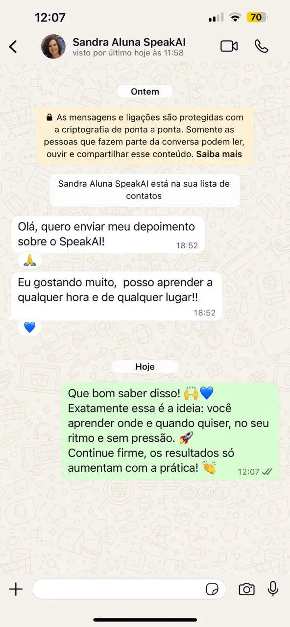 Depoimento aluno 6
