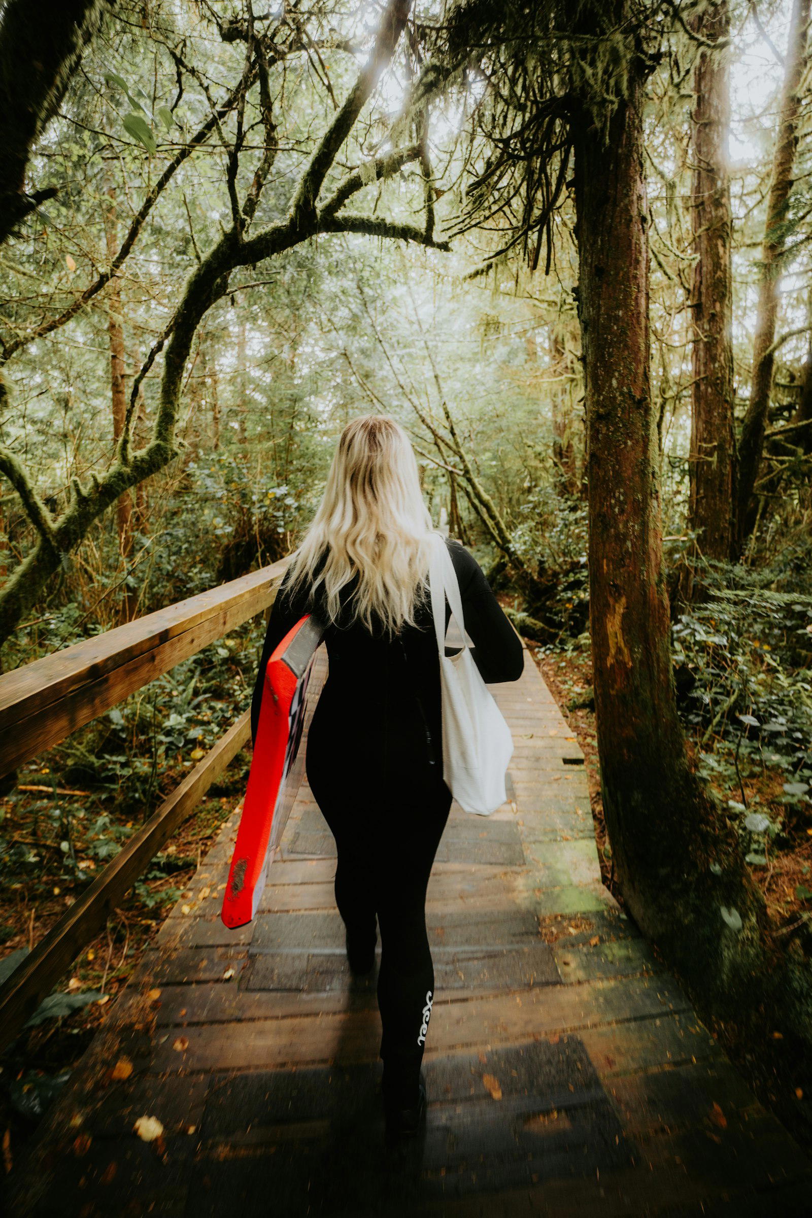 Woman walking outdoors on a path, an example of a simple daily movement habit