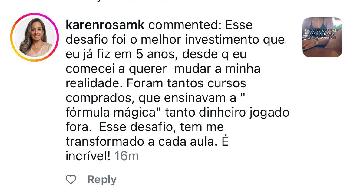 Depoimento de aluna