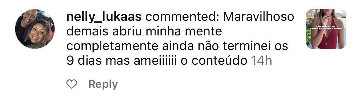 Depoimento de aluna