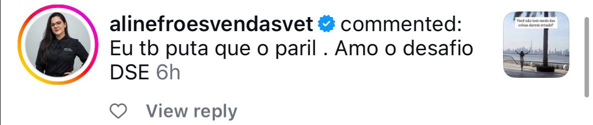Depoimento de aluna