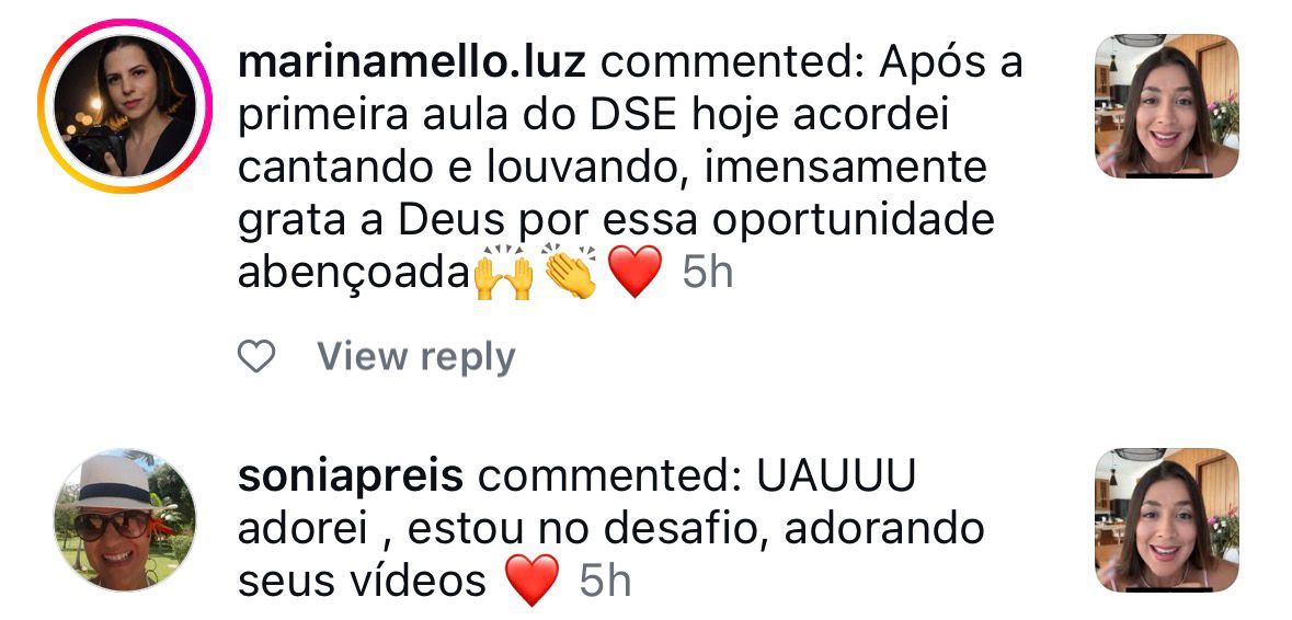 Depoimento de aluna