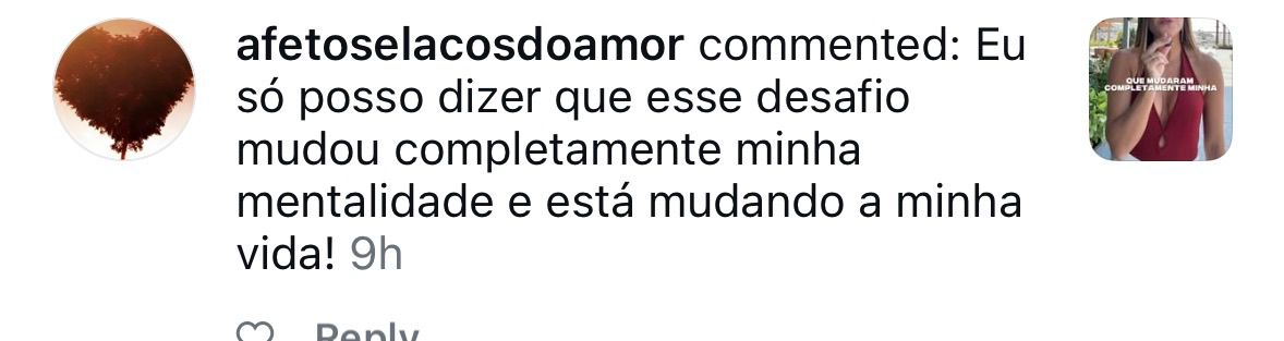 Depoimento de aluna