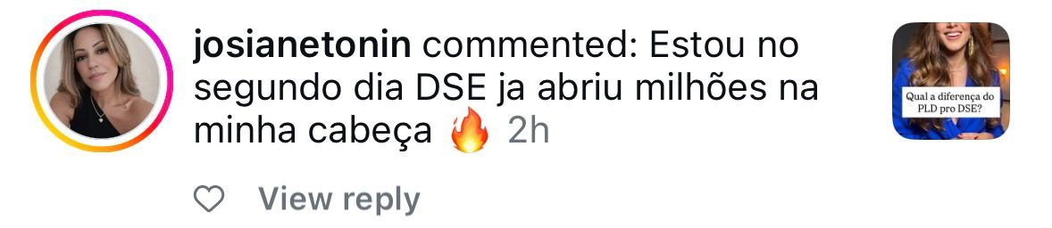 Depoimento de aluna