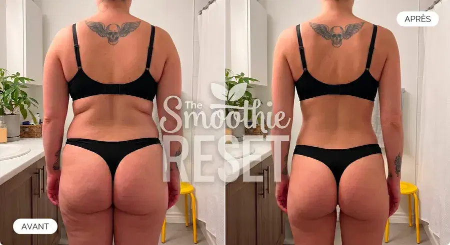 Amandine — avant / après après 21 jours avec The Smoothie Reset