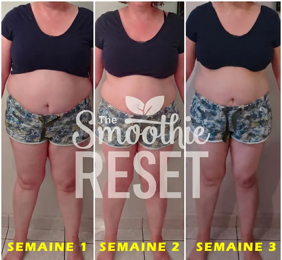 Aline — avant / après après 21 jours avec The Smoothie Reset