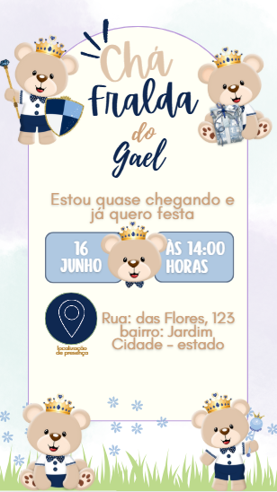 Chá Fralda Menino