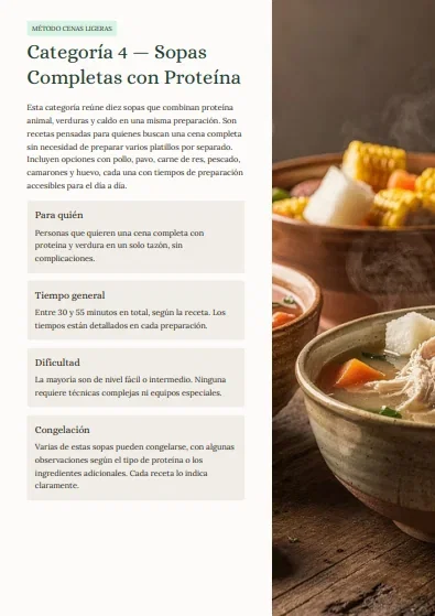 Recetas organizadas por categoría