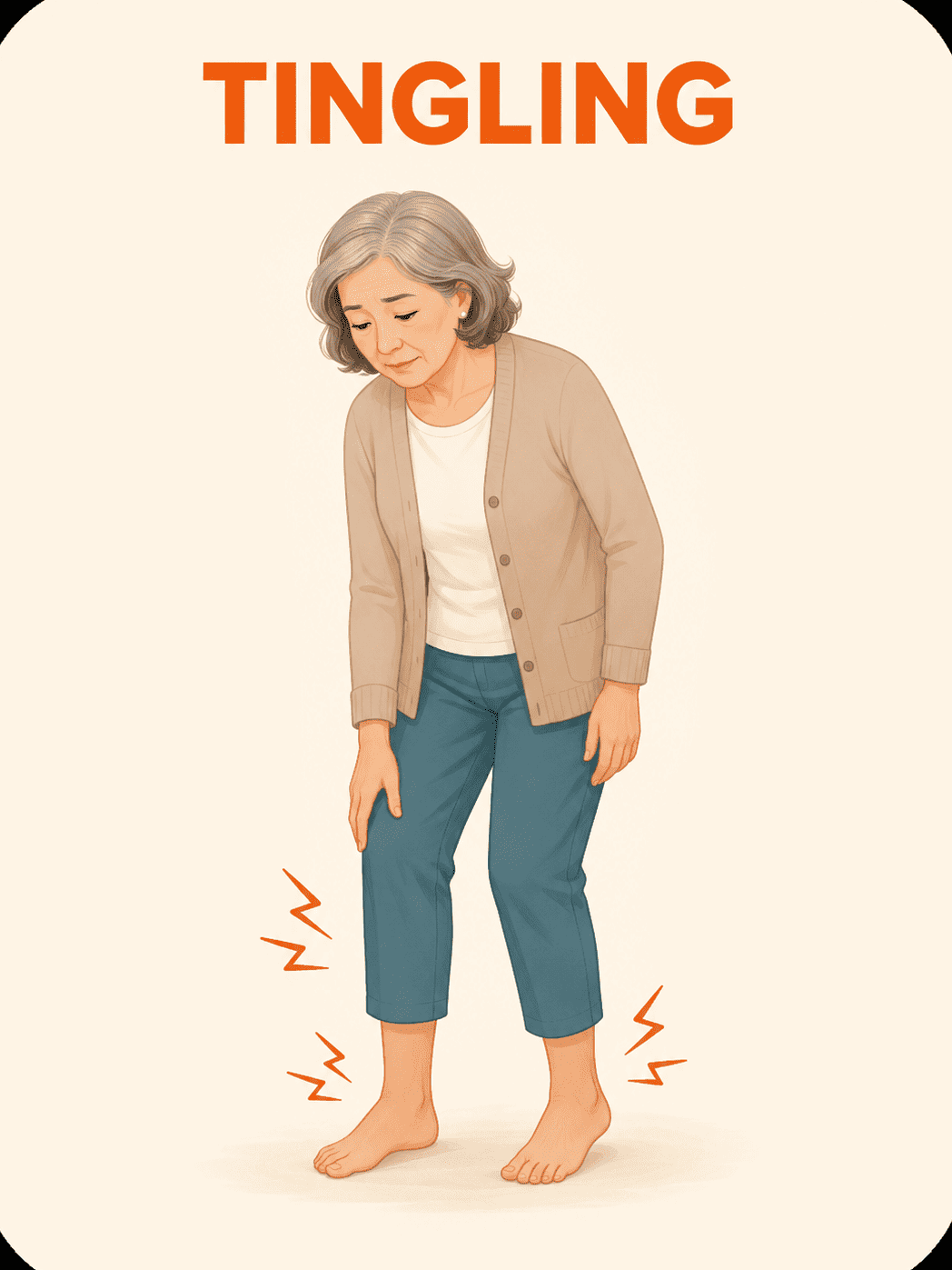 Tingling nerve pain symptom illustration