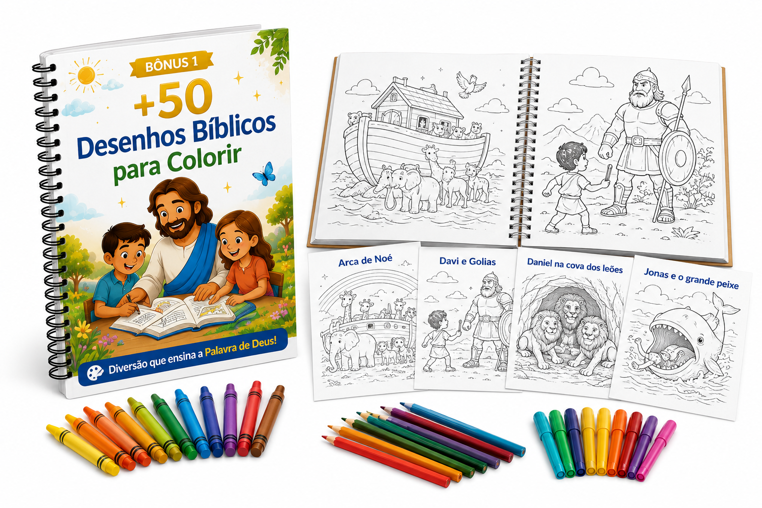 Mais de 50 desenhos bíblicos para colorir