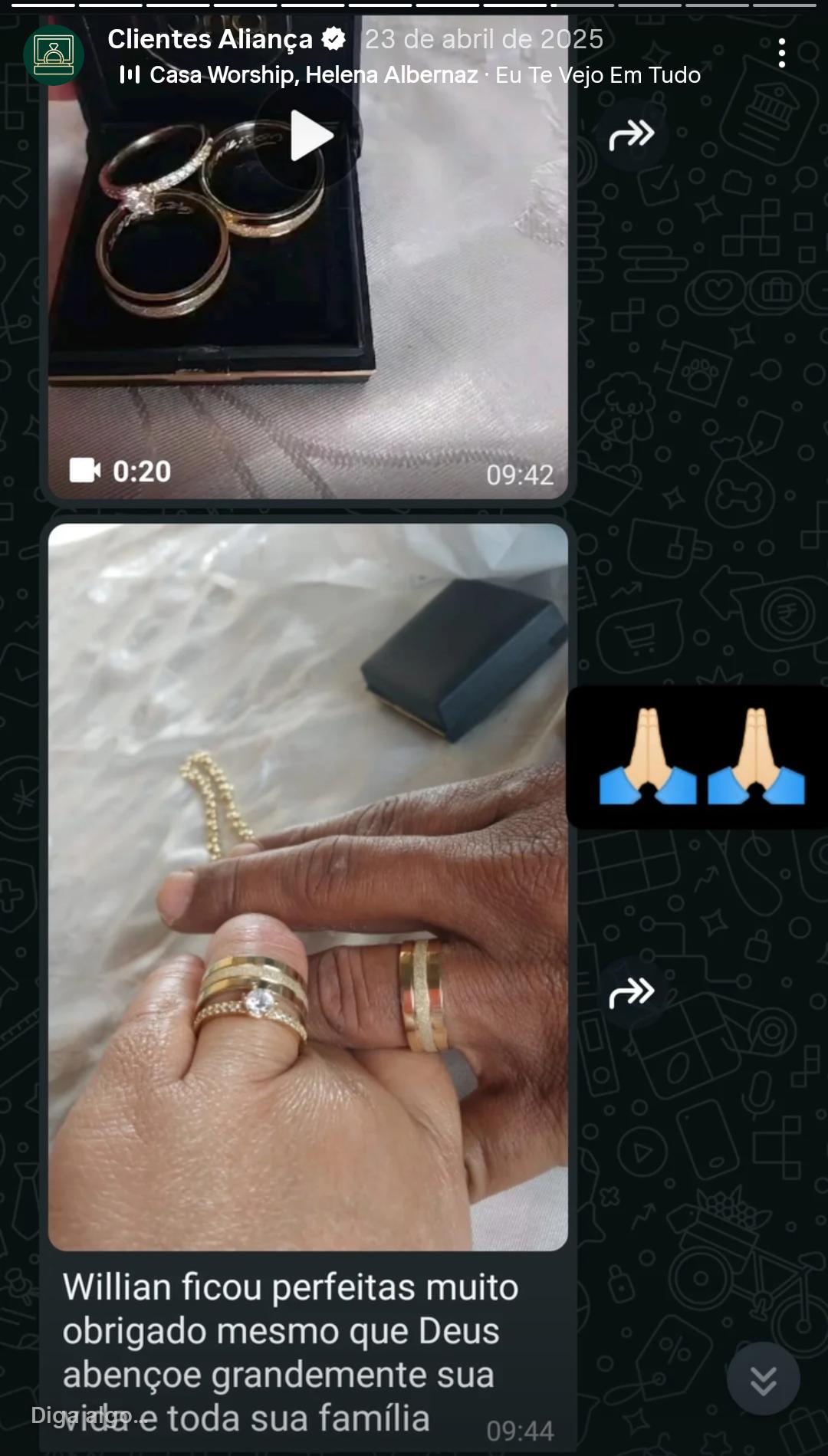 Depoimento de cliente da Tenna Joias 2