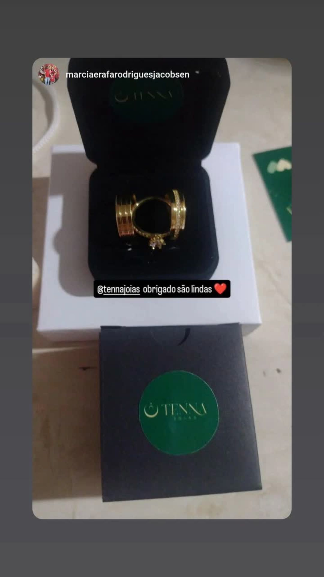Depoimento de cliente da Tenna Joias 12