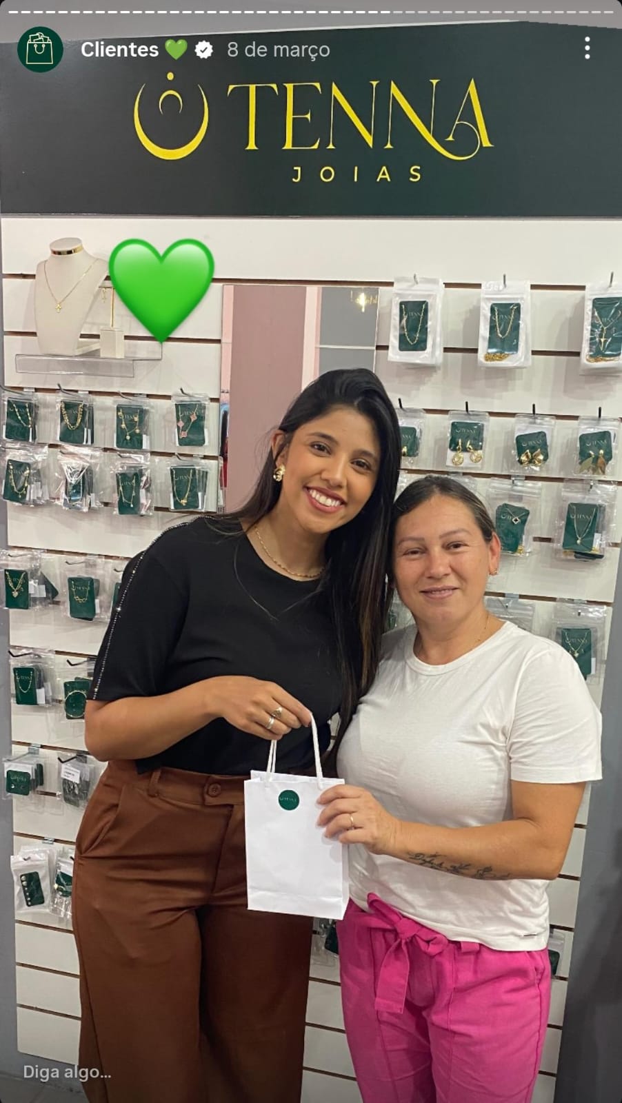 Depoimento de cliente da Tenna Joias 7