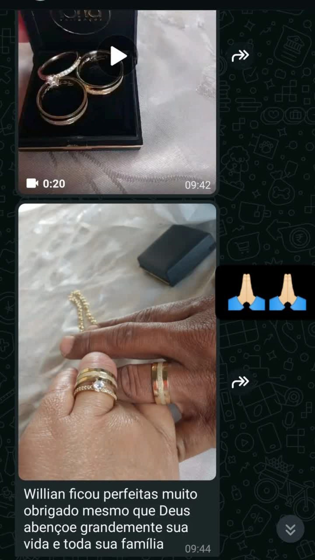 Depoimento de cliente da Tenna Joias 8