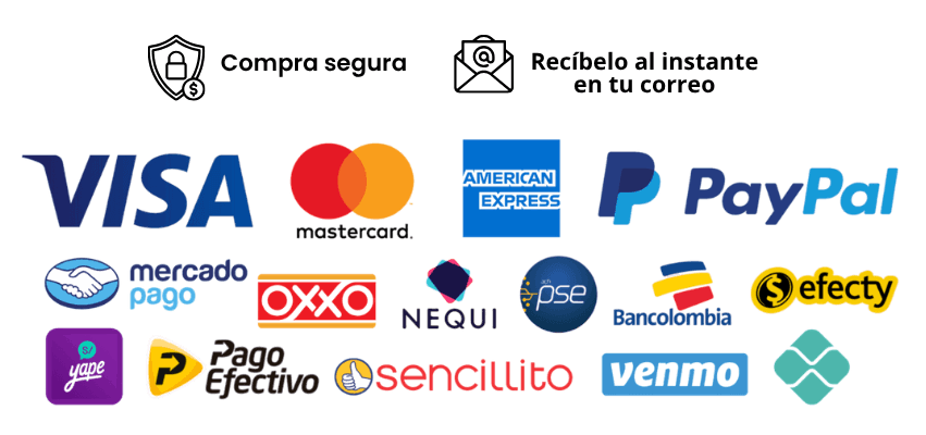 Métodos de pago disponibles