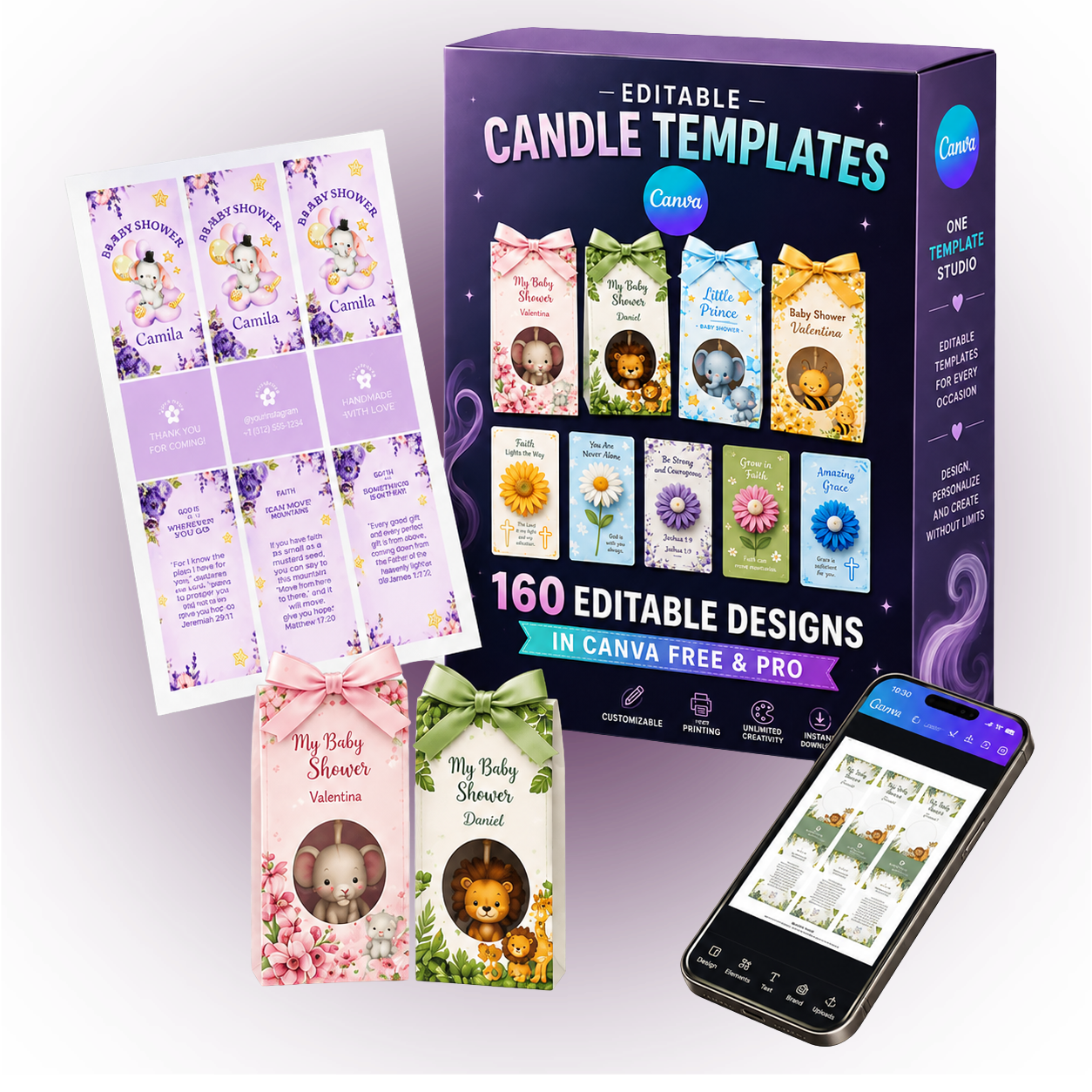 Pack de plantillas para velas con bonos incluidos