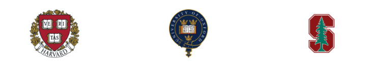 Harvard, Stanford and Oxford research logos