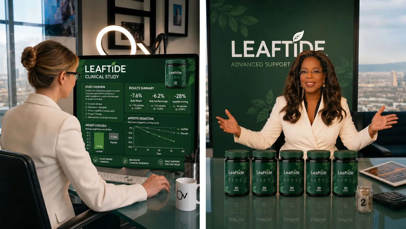 Oprah Winfrey discussing LeafTide weight loss