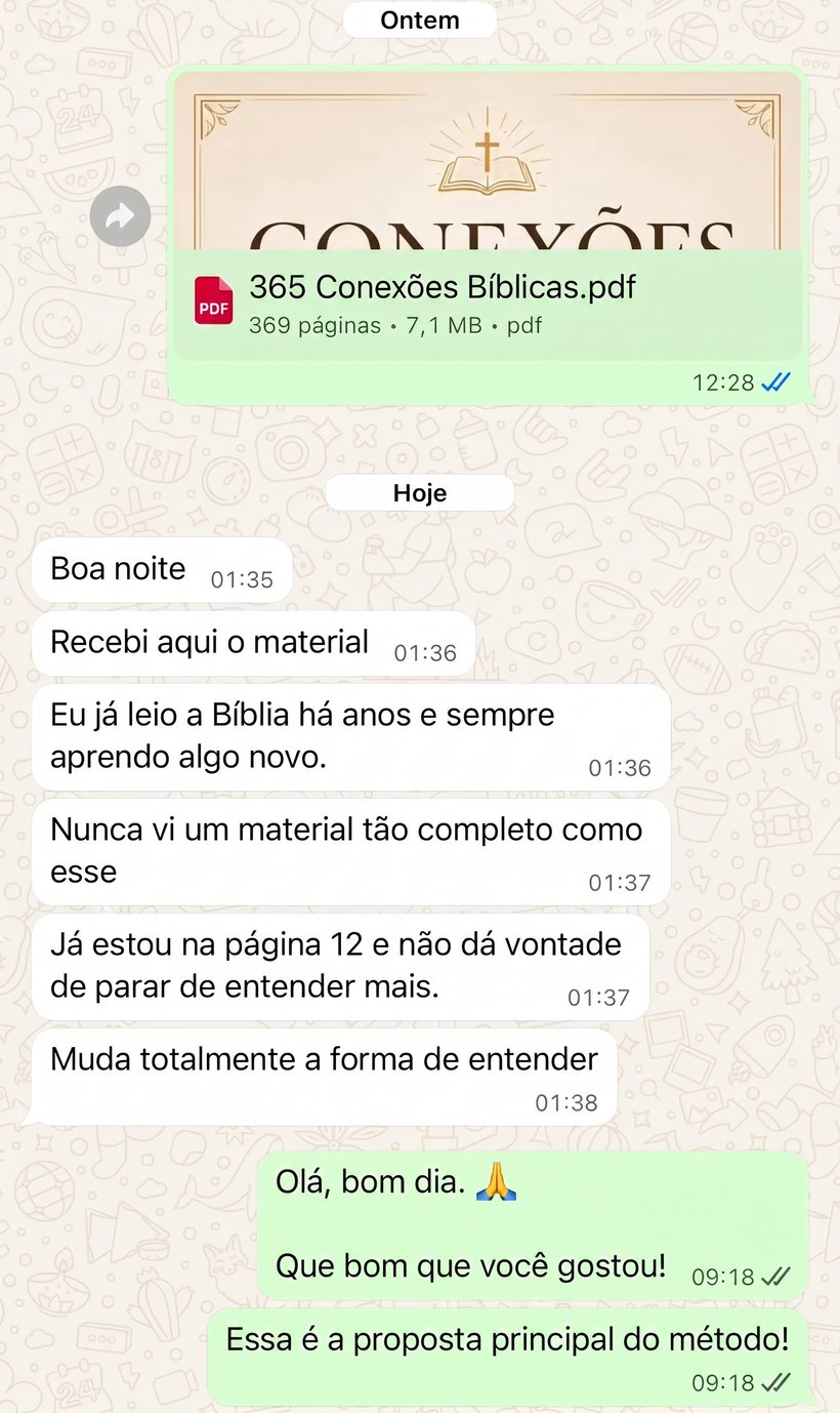 Depoimento de leitor recebido pelo WhatsApp