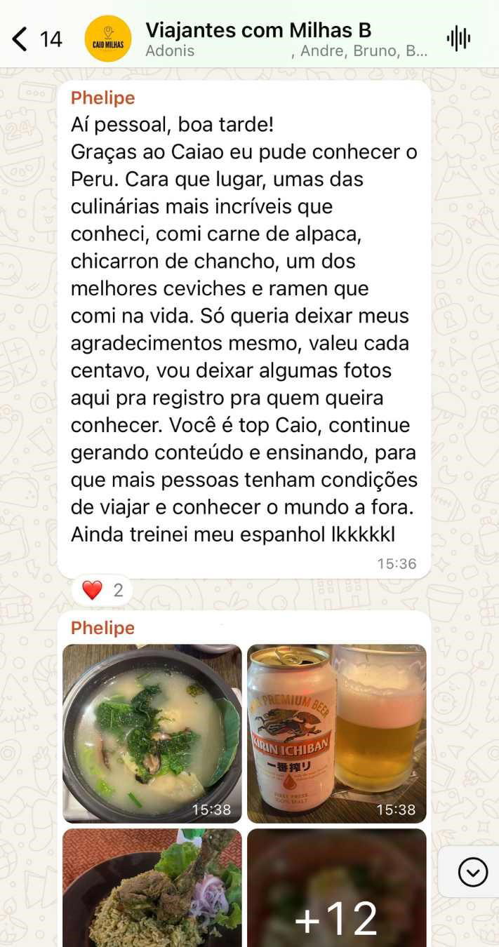 Phelipe — Peru com milhas