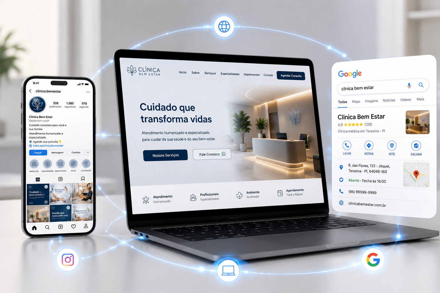 Presença digital integrada