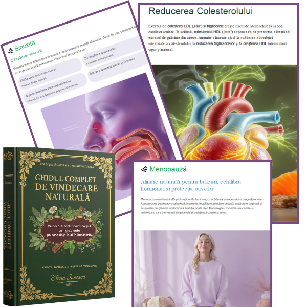 Ghidul Digital Complet de Vindecare Naturală – copertă și pagini