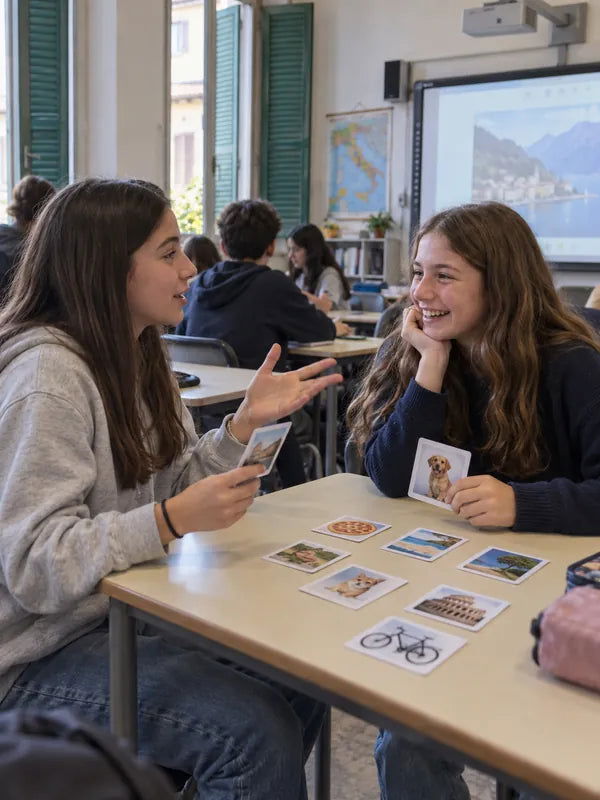 Una classe che gioca e parla in inglese