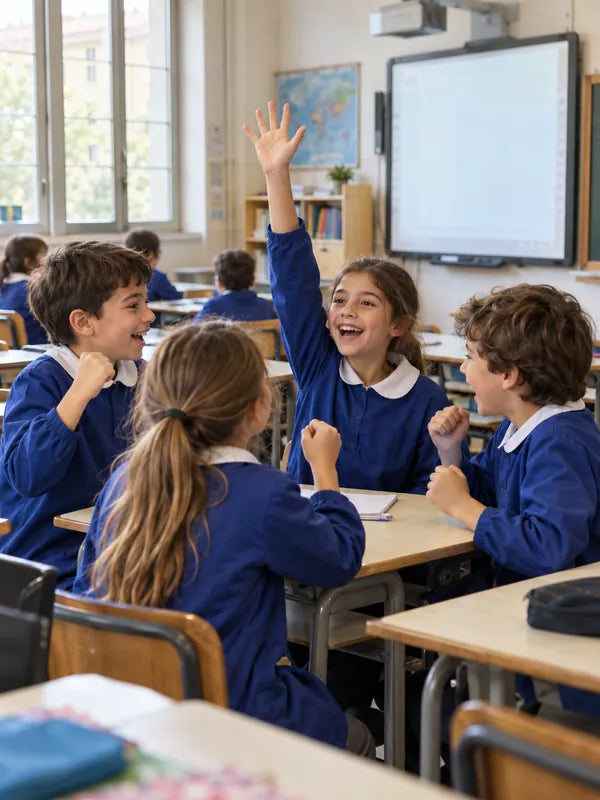 Una classe che gioca e parla in inglese