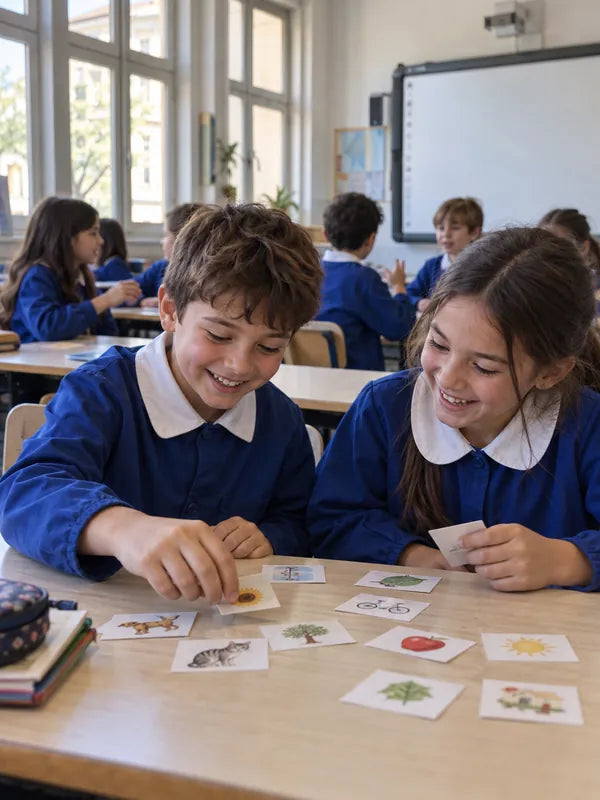 Una classe che gioca e parla in inglese