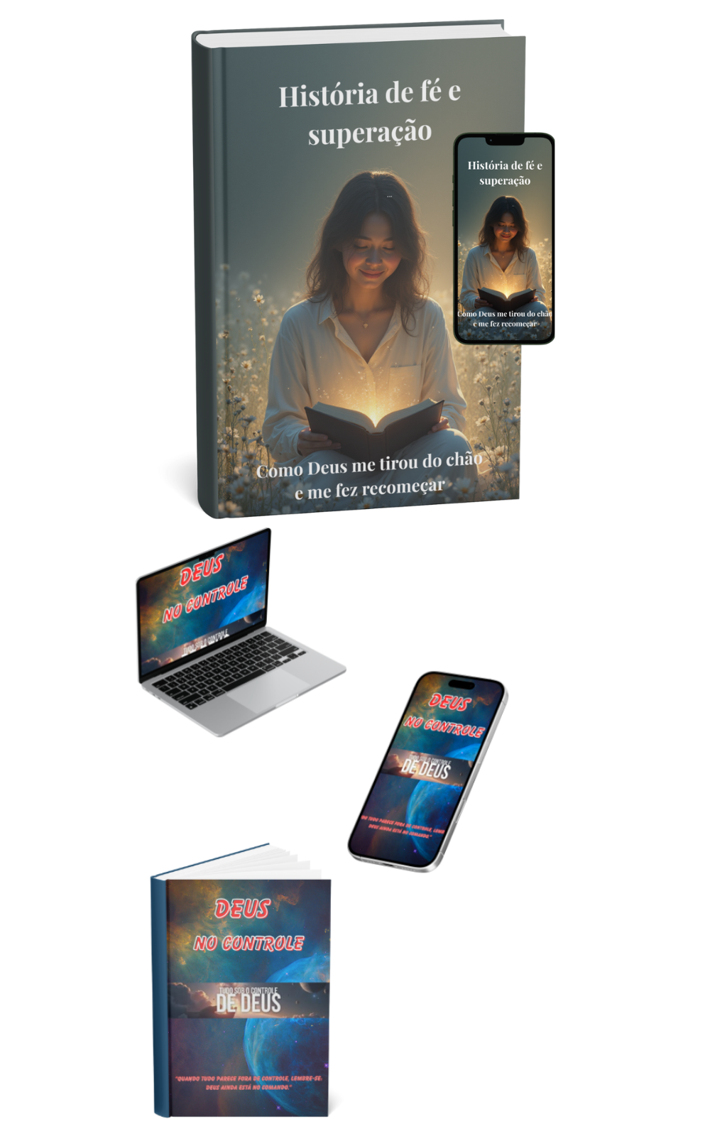 E-book História de Fé e Superação + bônus Deus no Controle