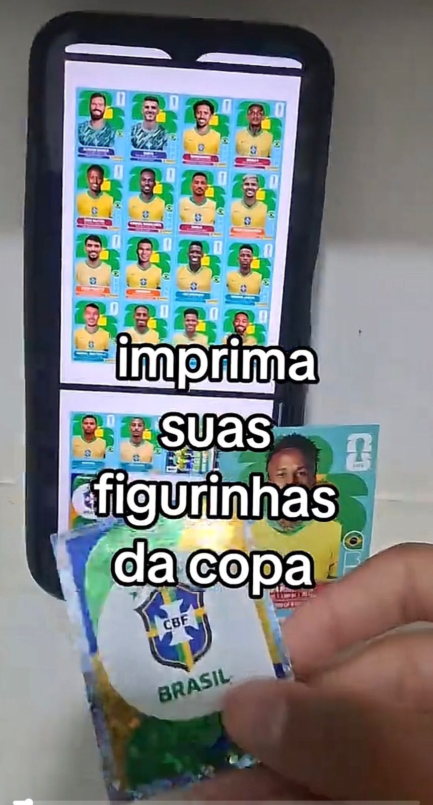 Figurinhas organizadas por seleção