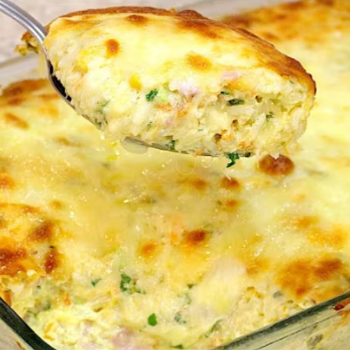 Arroz de Forno Cremoso rápido e fácil