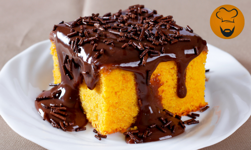 Bolo de Cenoura Cobertura Crocante