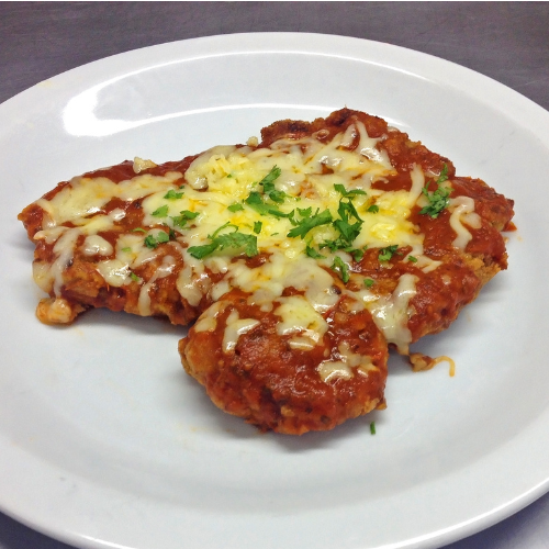 Bife à Parmegiana no Forno