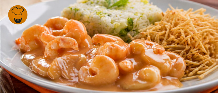 Strogonoff de Camarão Cremoso