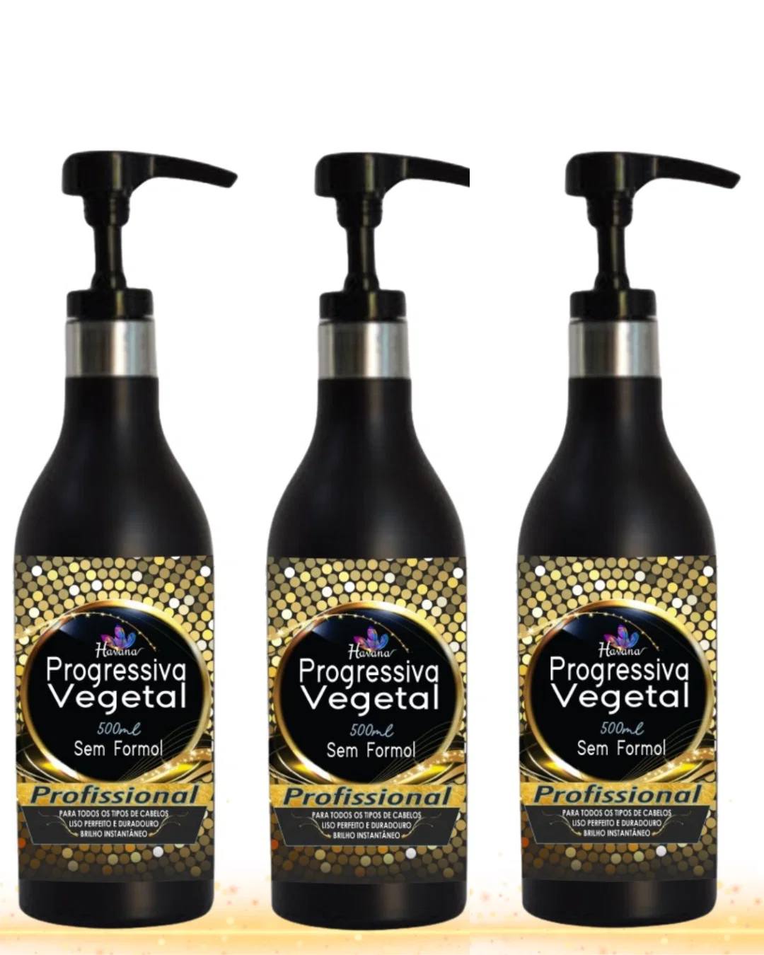Kit 3 Potes Progressiva Vegetal