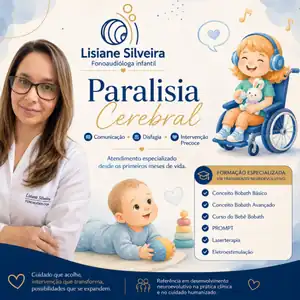 Post da fonoaudióloga Lisiane Silveira sobre paralisia cerebral no Instagram