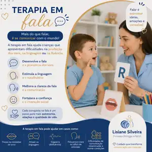 Post da fonoaudióloga Lisiane Silveira sobre terapia de fala no Instagram