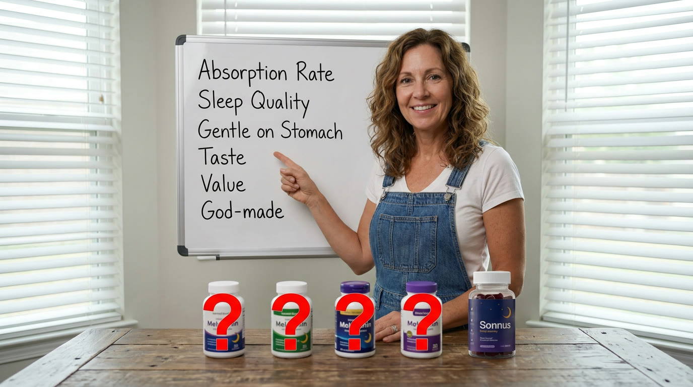 Review board comparing melatonin brands against Sonnus