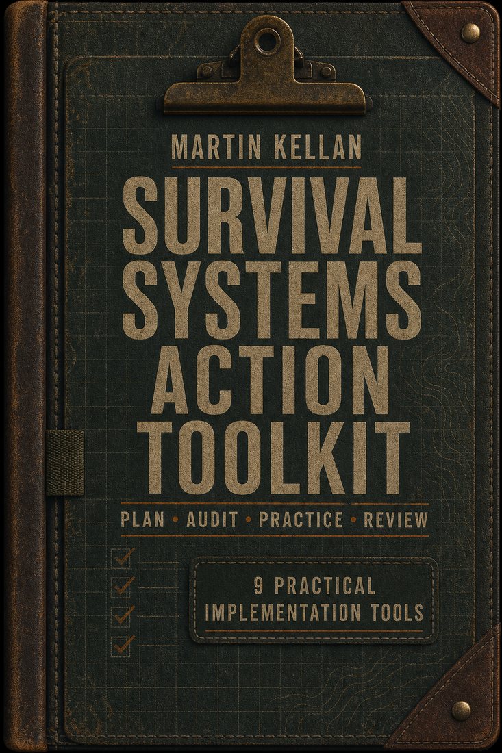 Survival Systems Action Toolkit cover, 20 pages, nine implementation modules