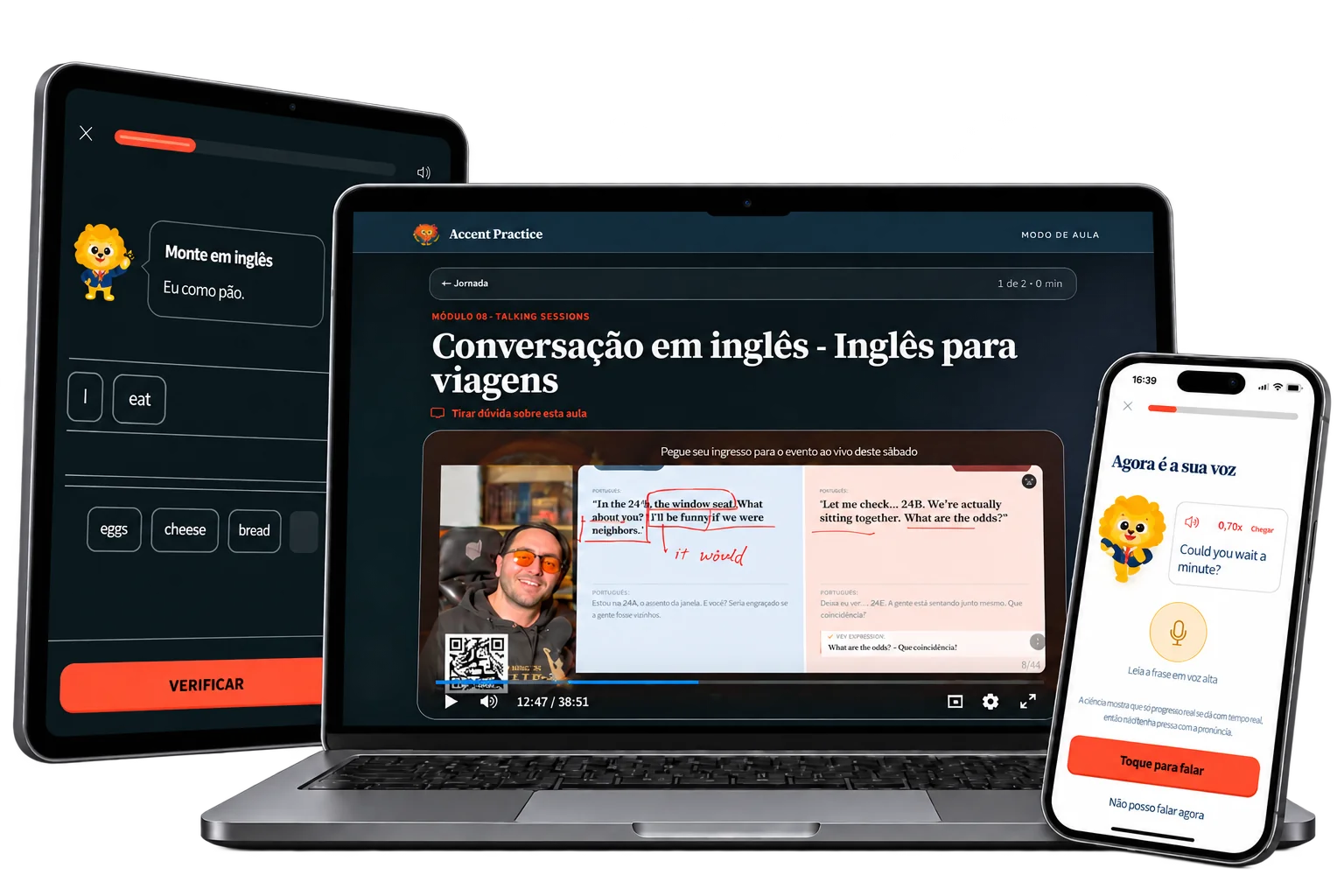 Accent no computador, tablet e celular: videoaulas e práticas de inglês