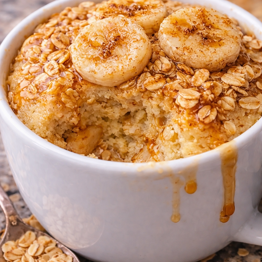 Bolo de caneca com banana e whey