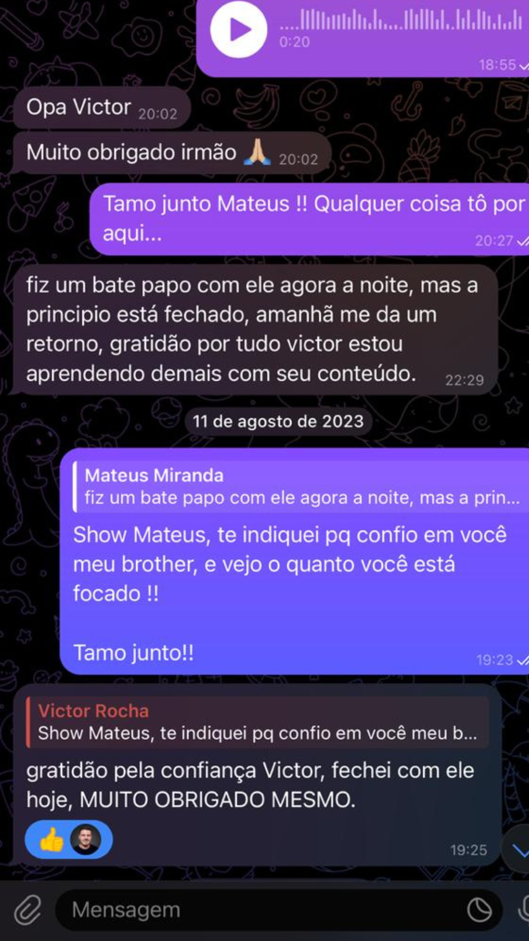 Contrato aluno