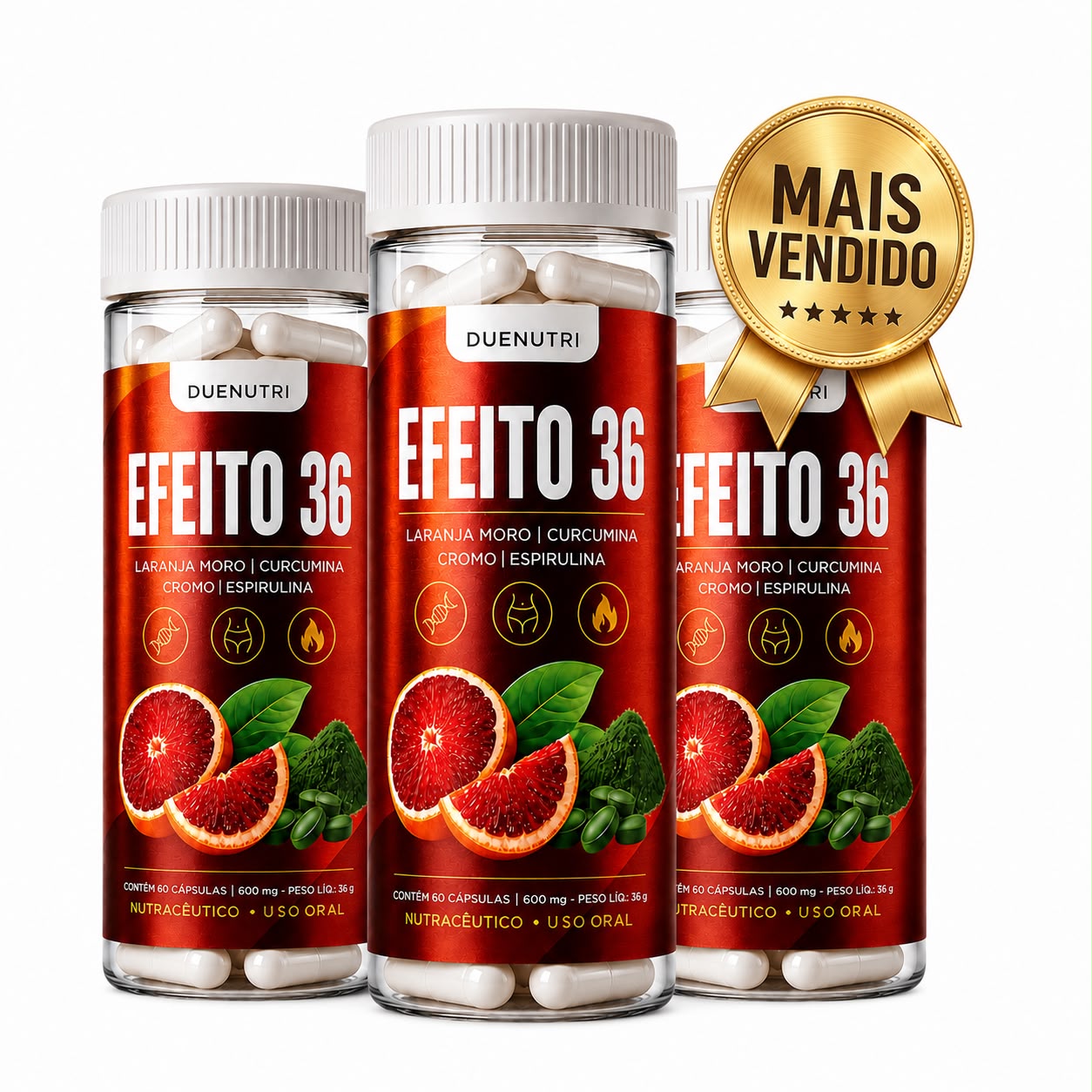Kit 3 potes Efeito 36