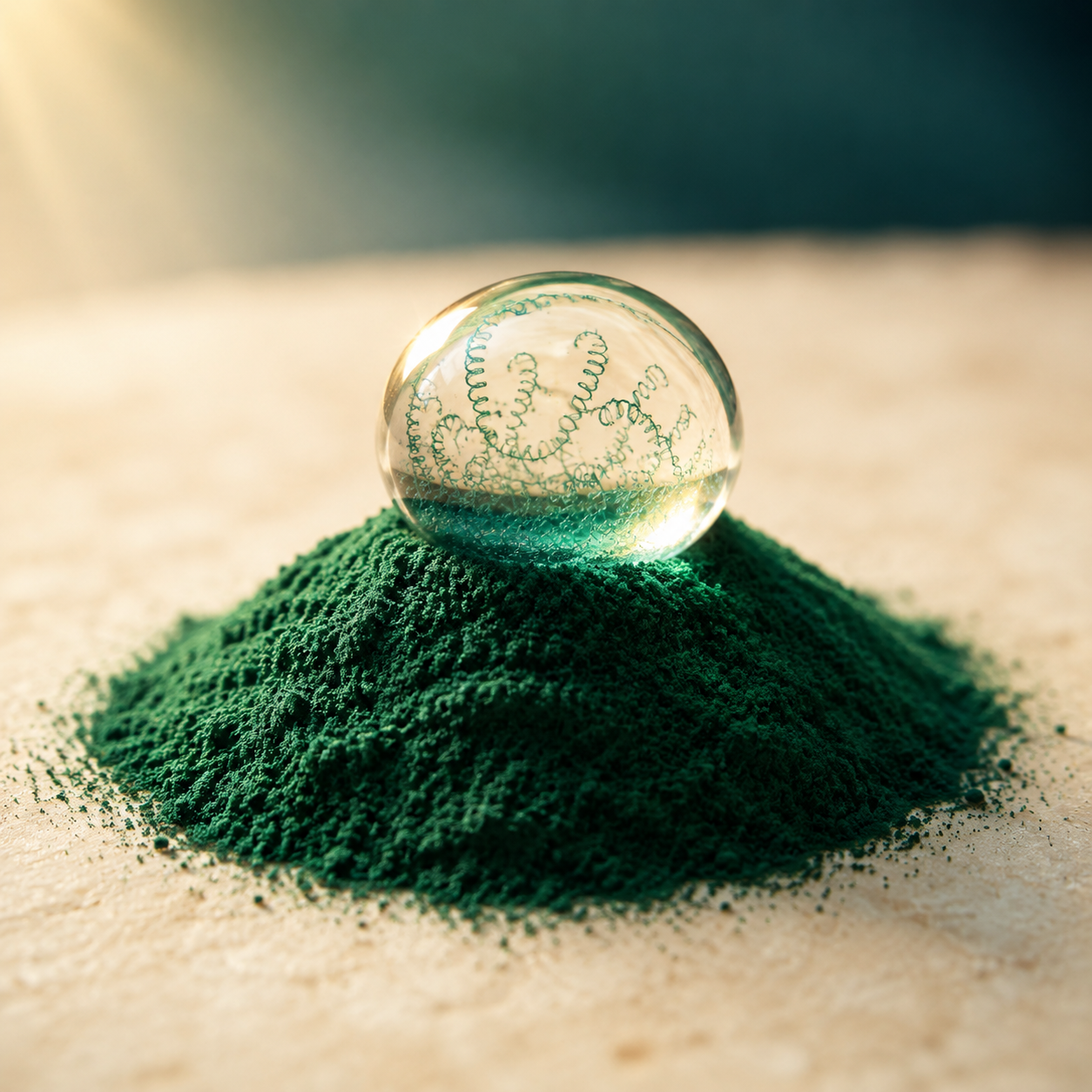 Espirulina, microalga rica em proteína biodisponível e fenilalanina