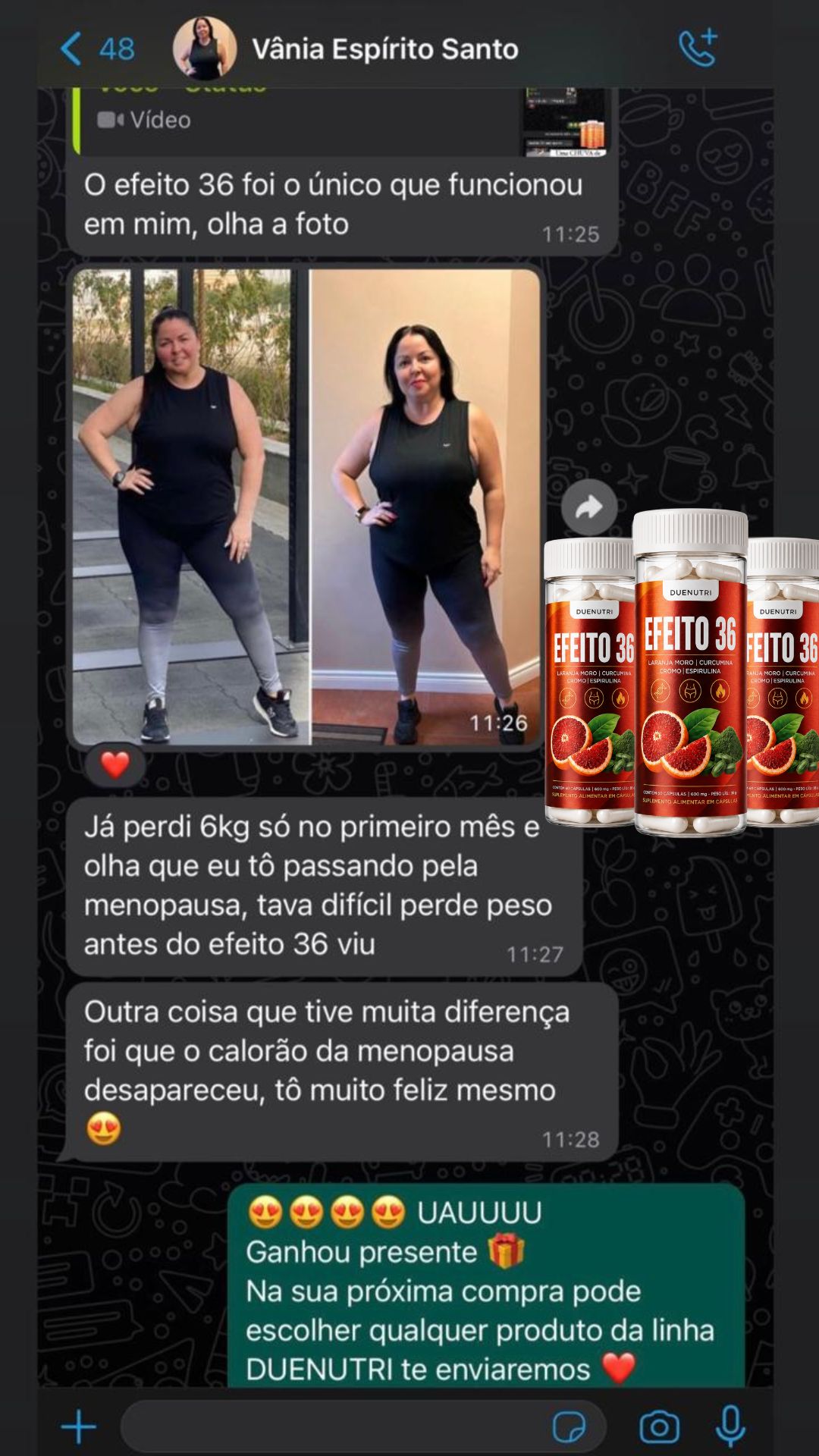 Cliente relata ter perdido 3 cm de barriga usando as cápsulas
