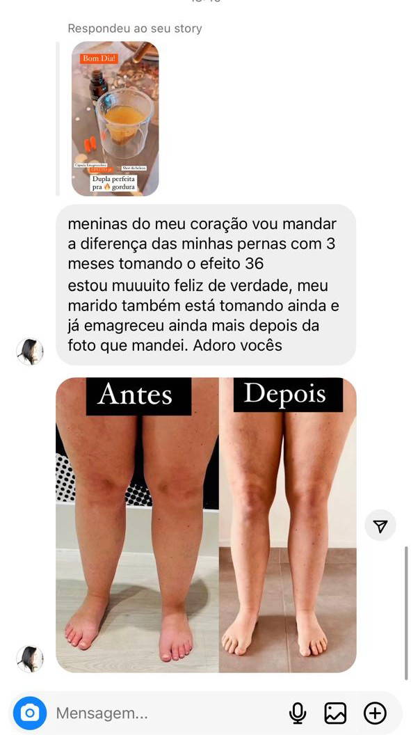 Cliente relata ter perdido 3 cm de barriga usando as cápsulas