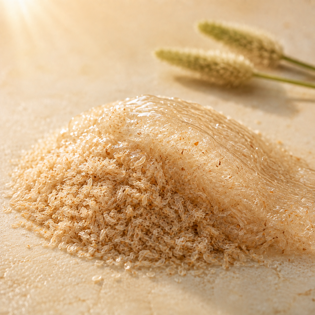 Plantago Ovatae, fibra solúvel que forma gel de saciedade no estômago